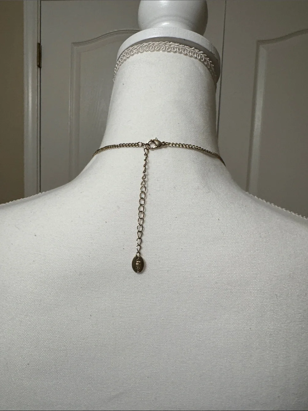 Claire's Gold-Tone Necklace with Red Floral Gems